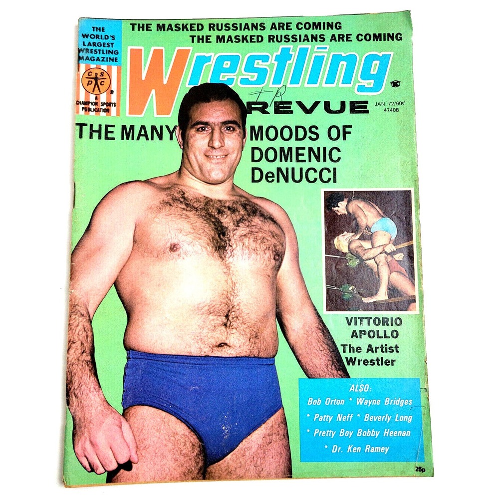 WRESTLING REVUE - SEPT 1972 - DOMENIC DENUCCI / BOBBY HEENAN / BOB‎ ORTON